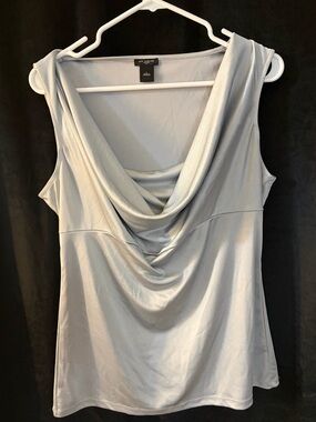 Ann Taylor Silver Cowl Neck Sleeveless Camisole